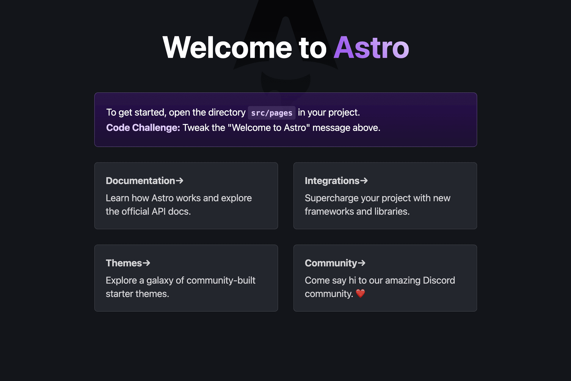 preview of Astro Starter