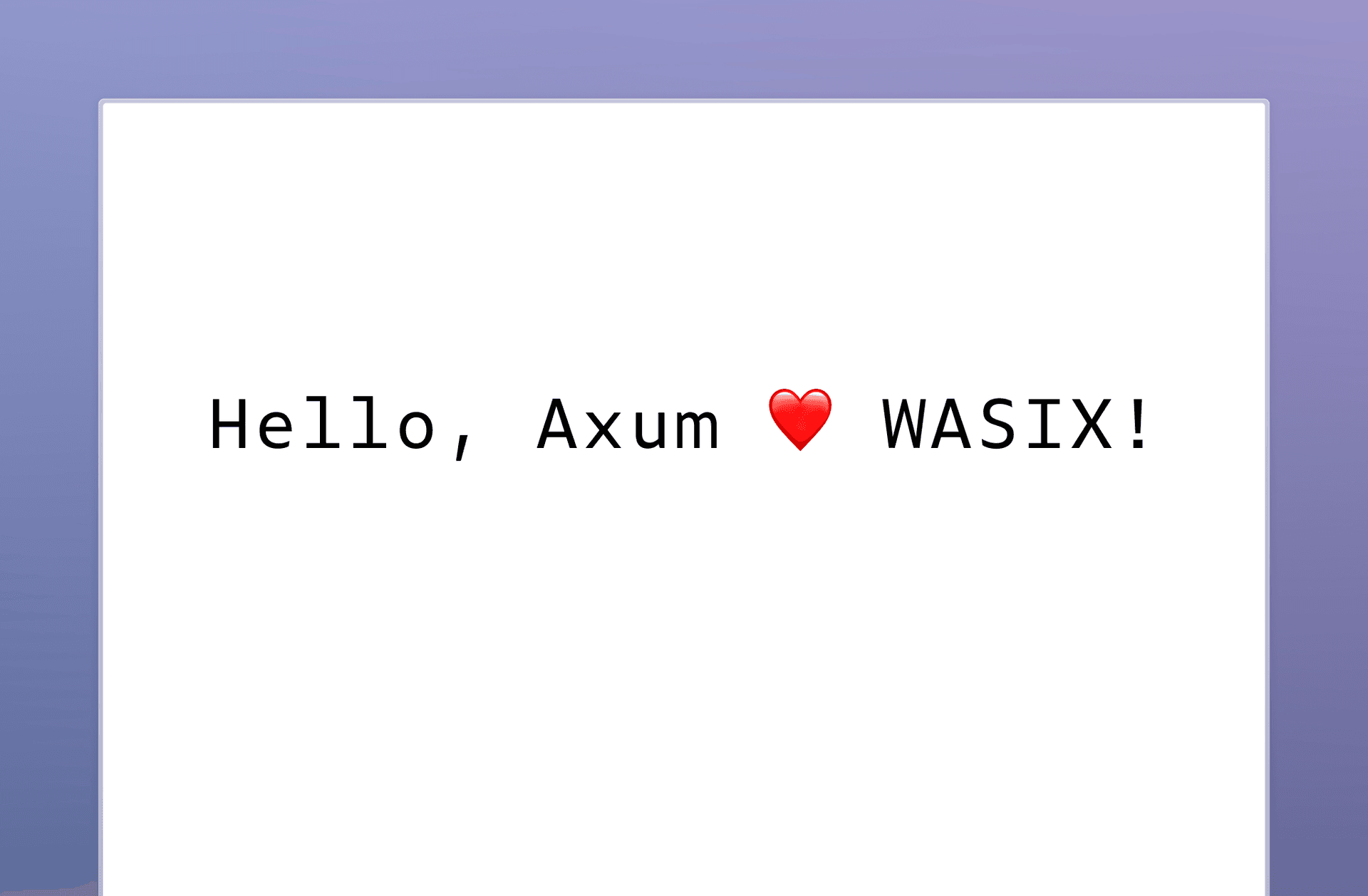 preview of Axum Starter