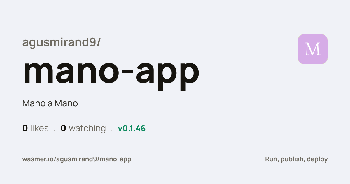 agusmirand9/mano-app: Mano a Mano